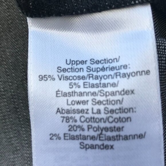 DKNY dress block black viscose stretch ontop & grey cotton sleeveless pockets 10 - Picture 10 of 16